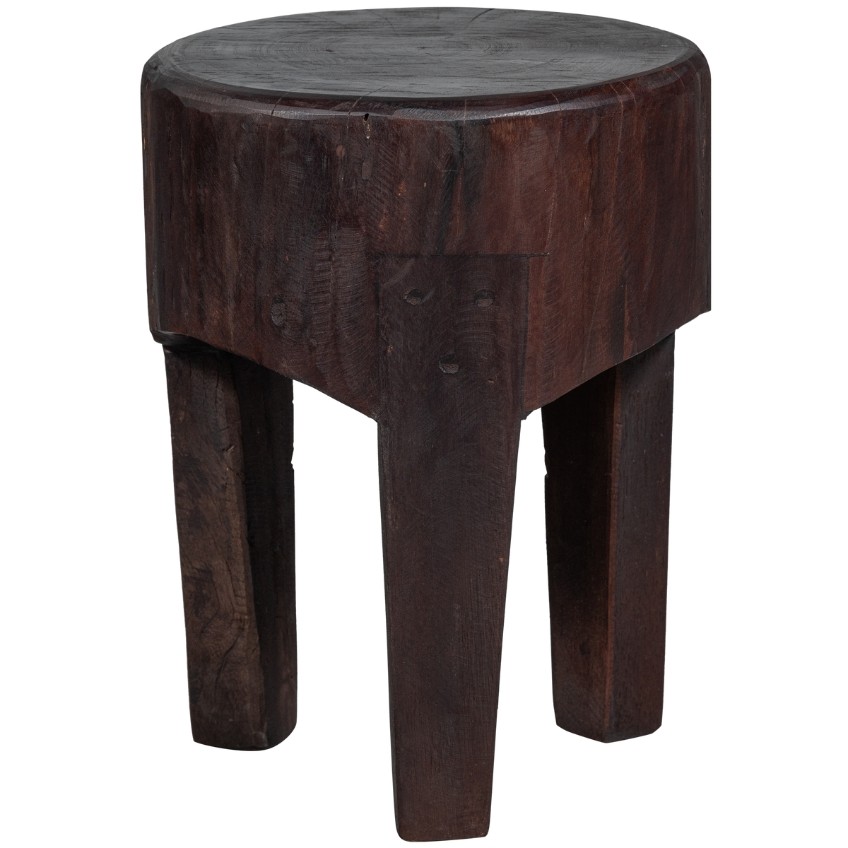 Hoorns Hnědý dřevěný odkládací stolek Pepper 35 cm