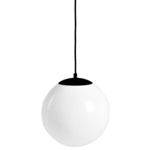 Nordic Design Bílé skleněné závěsné světlo Manama L