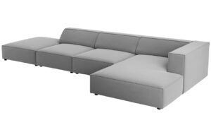 Cosmopolitan Design Sametová rohová pohovka Arendal 341 cm
