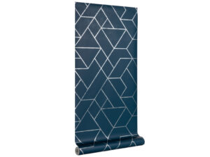 Tmavě modrá tapeta na zeď Kave Home Gea 10 x 0