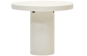 Kave Home Bílý cementový zahradní stůl Aiguablava 90 cm