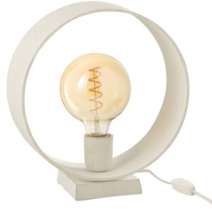 Bílá hliníková stolní lampa J-line Musha