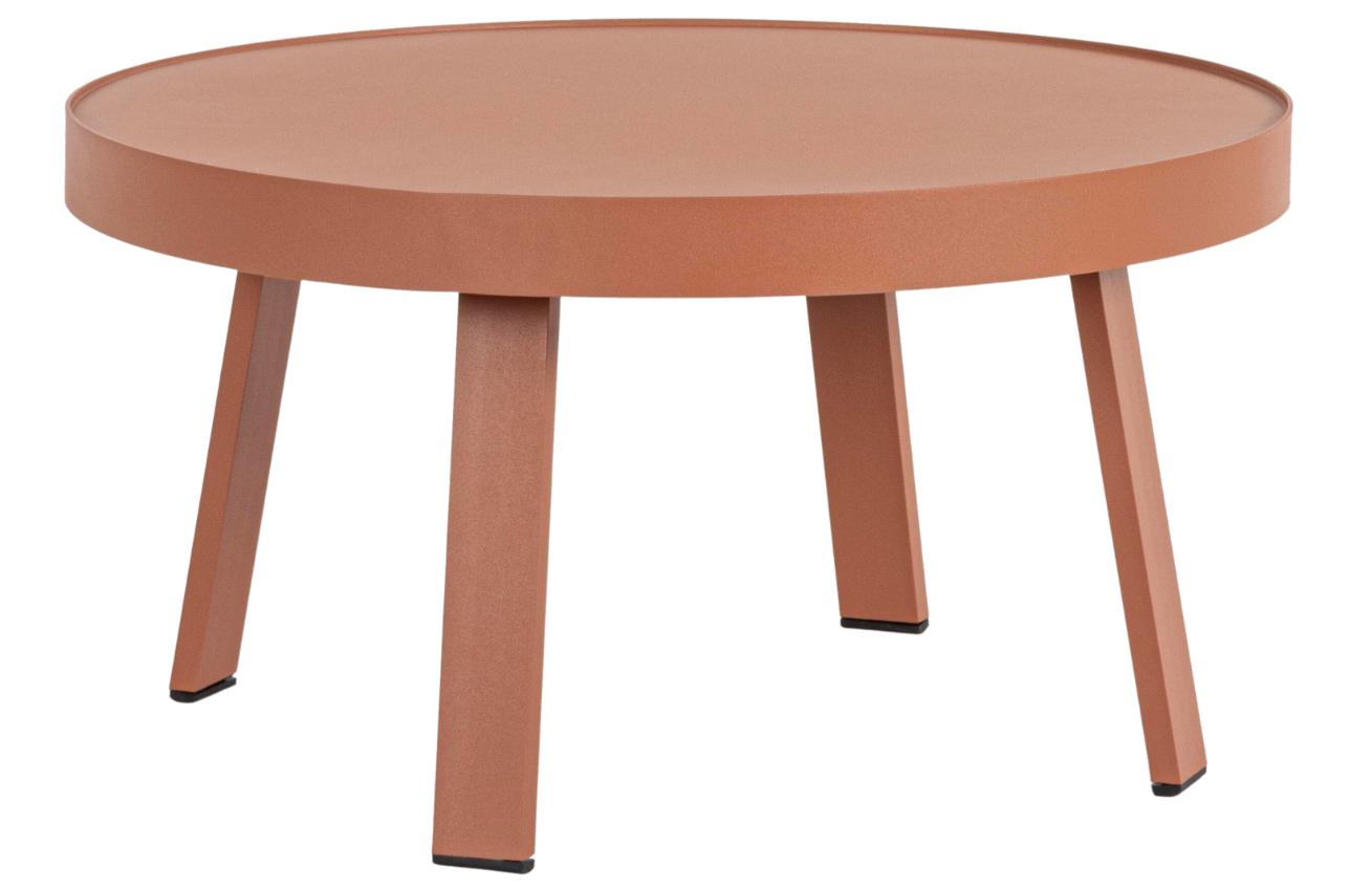 Bizzotto Červený kovový zahradní stolek Spyro ⌀ 71 cm