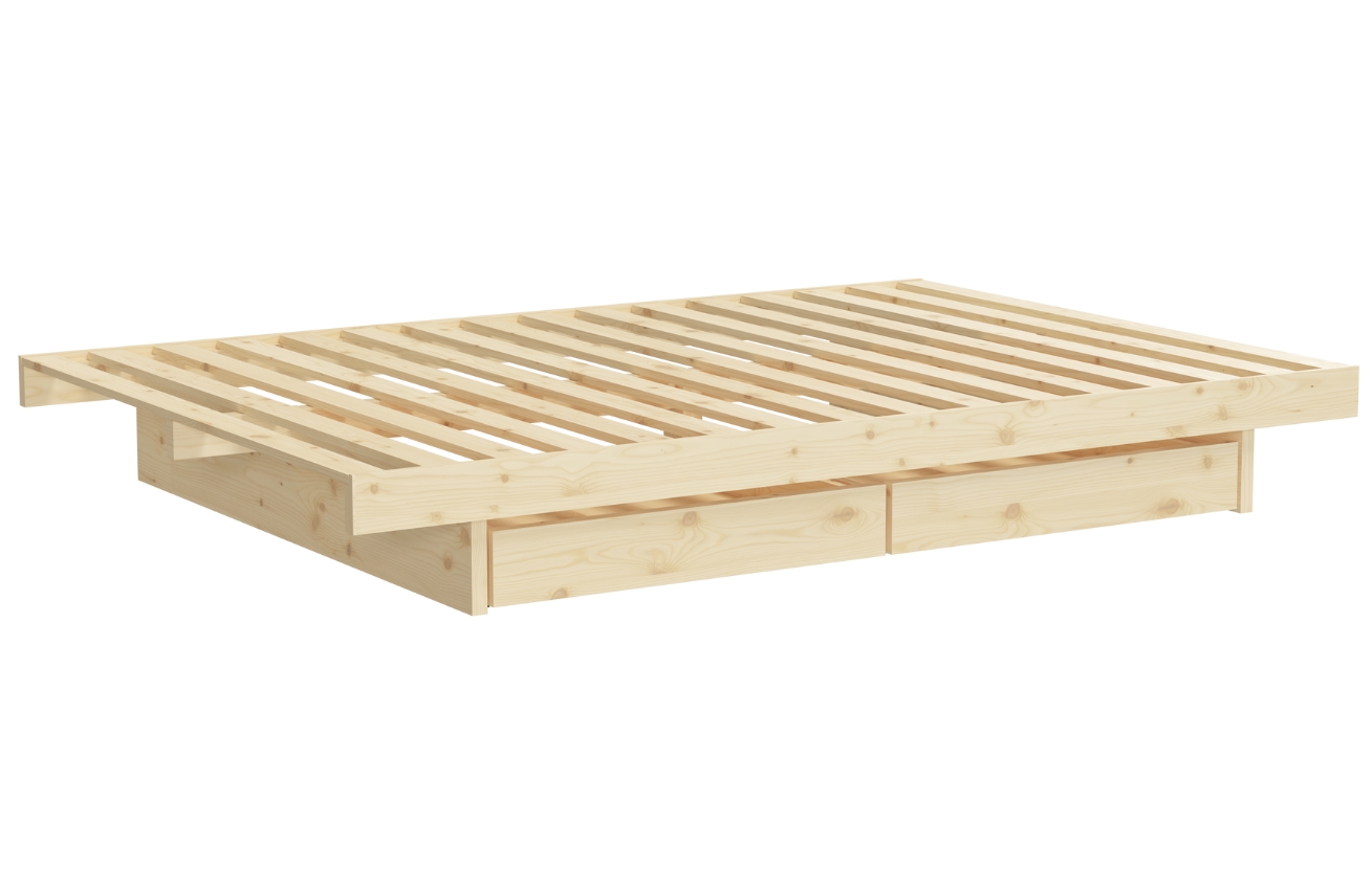 Karup Design Dřevěná postel Kanso 180 x 200 cm s úložným prostorem