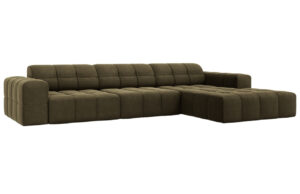 Cosmopolitan Design Sametová rohová pohovka Chicago 284 cm