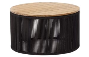 Kave Home Černý zahradní stolek Dandara 70 cm