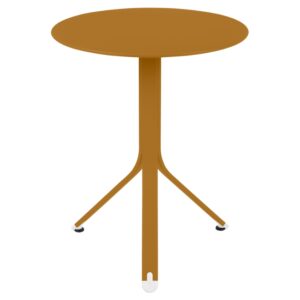 Hnědý kovový stůl Fermob Rest'O 60 cm
