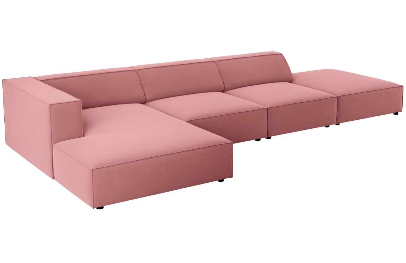 Cosmopolitan Design Sametová rohová pohovka Arendal 341 cm