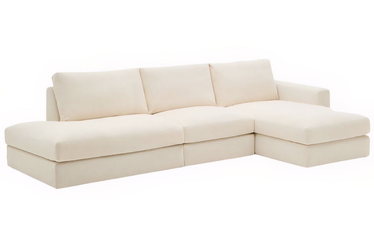 Kave Home Béžová modulární rohová pohovka Alea 340 cm