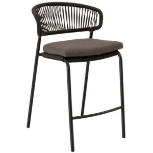 Somcasa Antracitová kovová barová židle Randall 68 cm