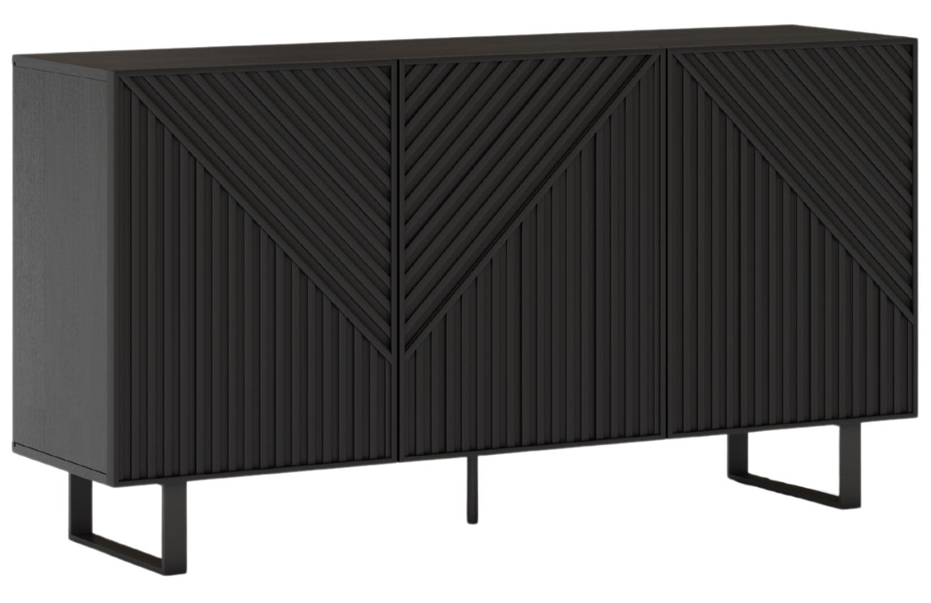 Marckeric Černá lakovaná komoda Peta 151 x 40 cm