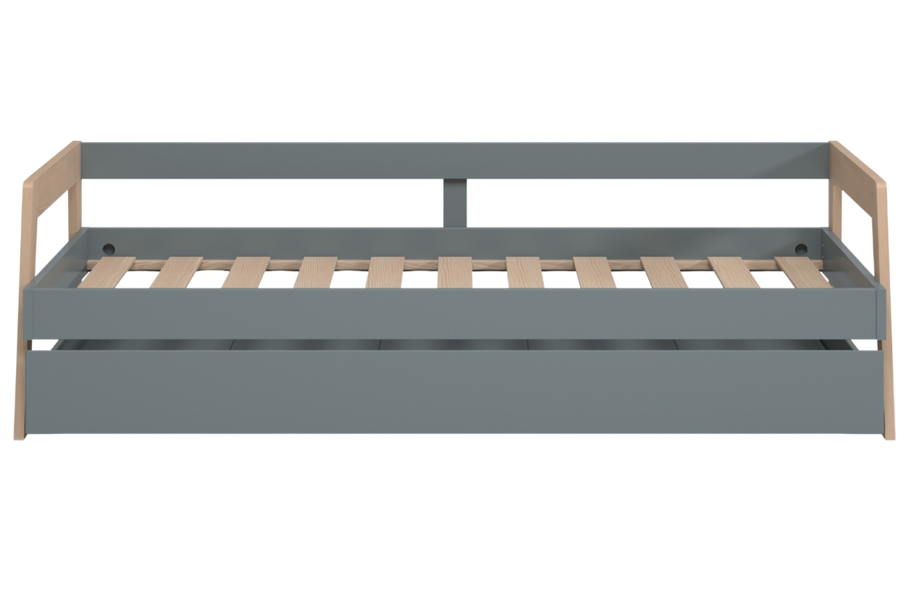 Marckeric Zelená dřevěná rozkládací postel Carrie 90 x 200/190 cm