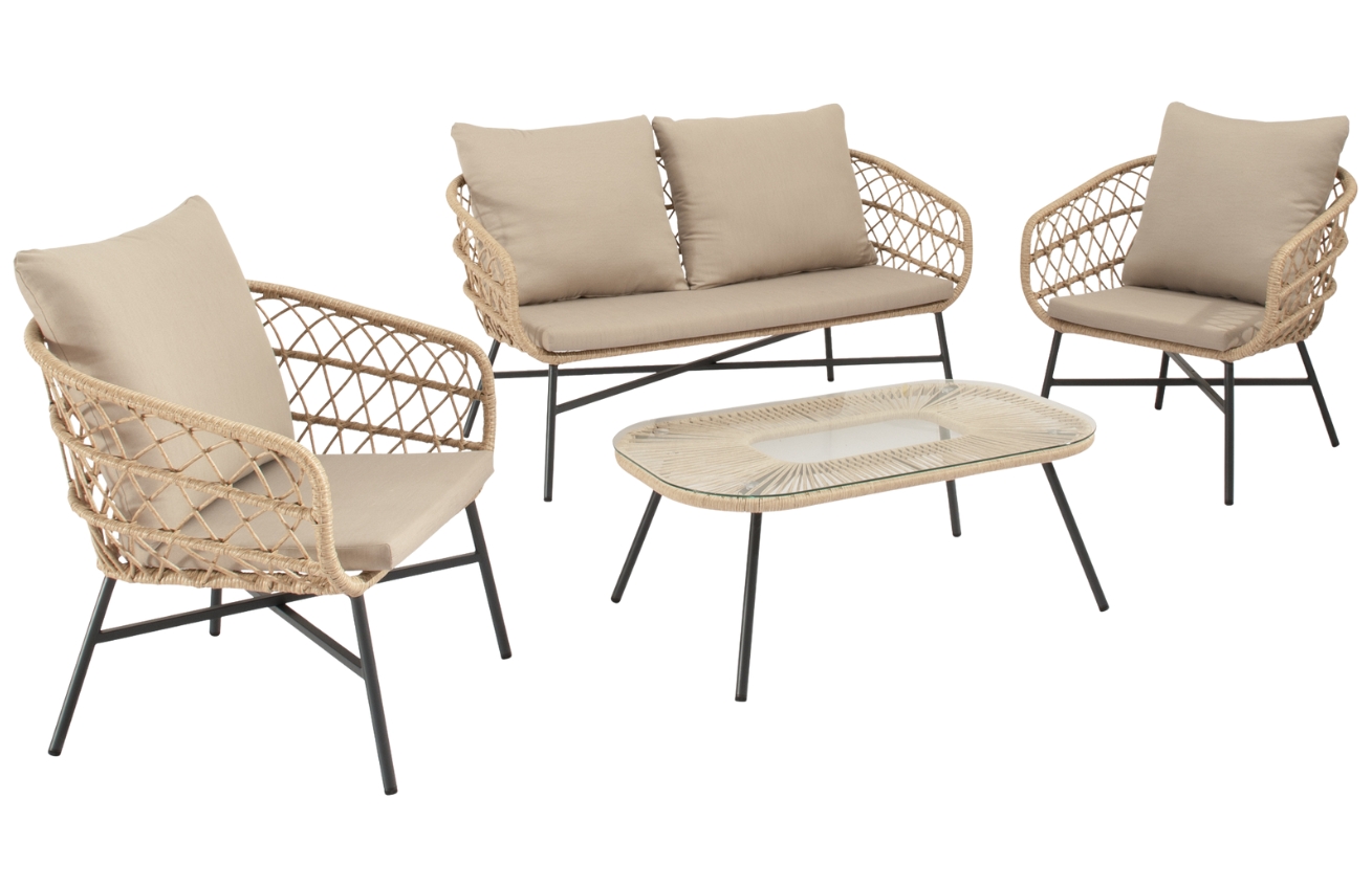 Somcasa Béžový zahradní set pohovky