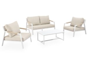 Somcasa Světle šedý zahradní set pohovky