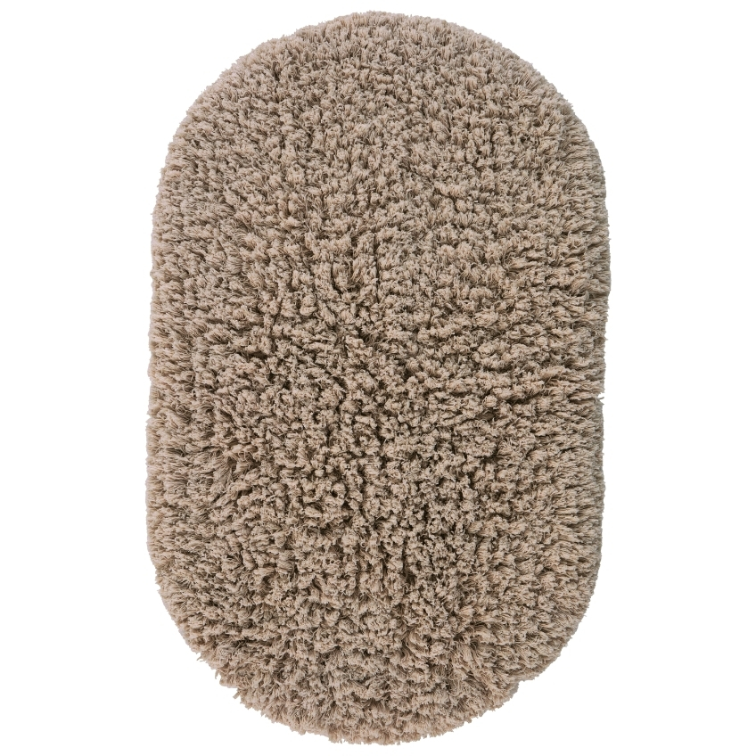 Jotex Béžovo-šedá bavlněná koupelnová předložka JANE 80 x 140 cm