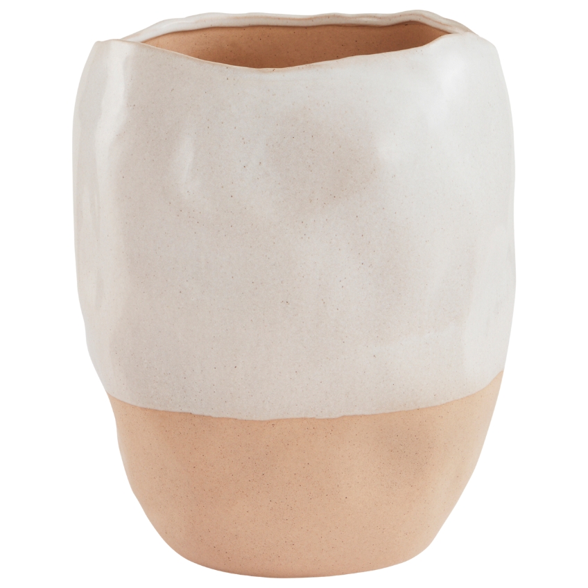 Jotex Béžová keramická váza ALMOND 27 cm