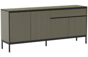 Marckeric Zelená lakovaná komoda Lorenza 180 x 40 cm