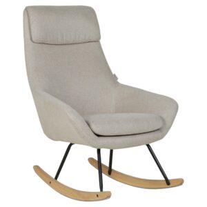 Světle hnědé čalouněné houpací křeslo Quax Nordic