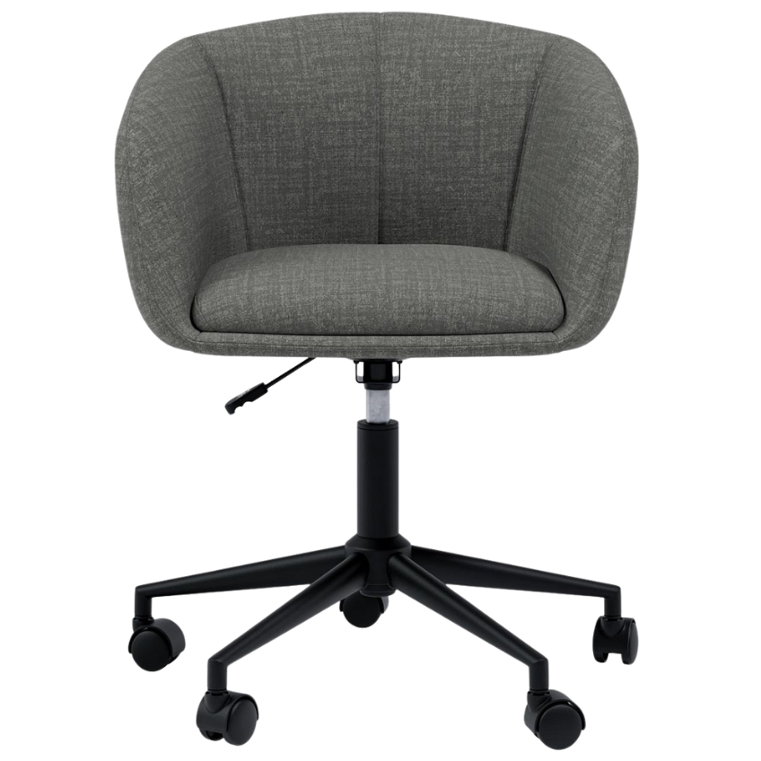 Somcasa Tmavě šedá čalouněná otočná konferenční židle Arizona
