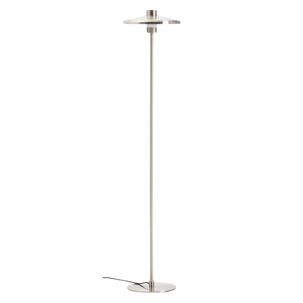 Kave Home Stříbrná kovová stojací lampa Nuvira 130 cm