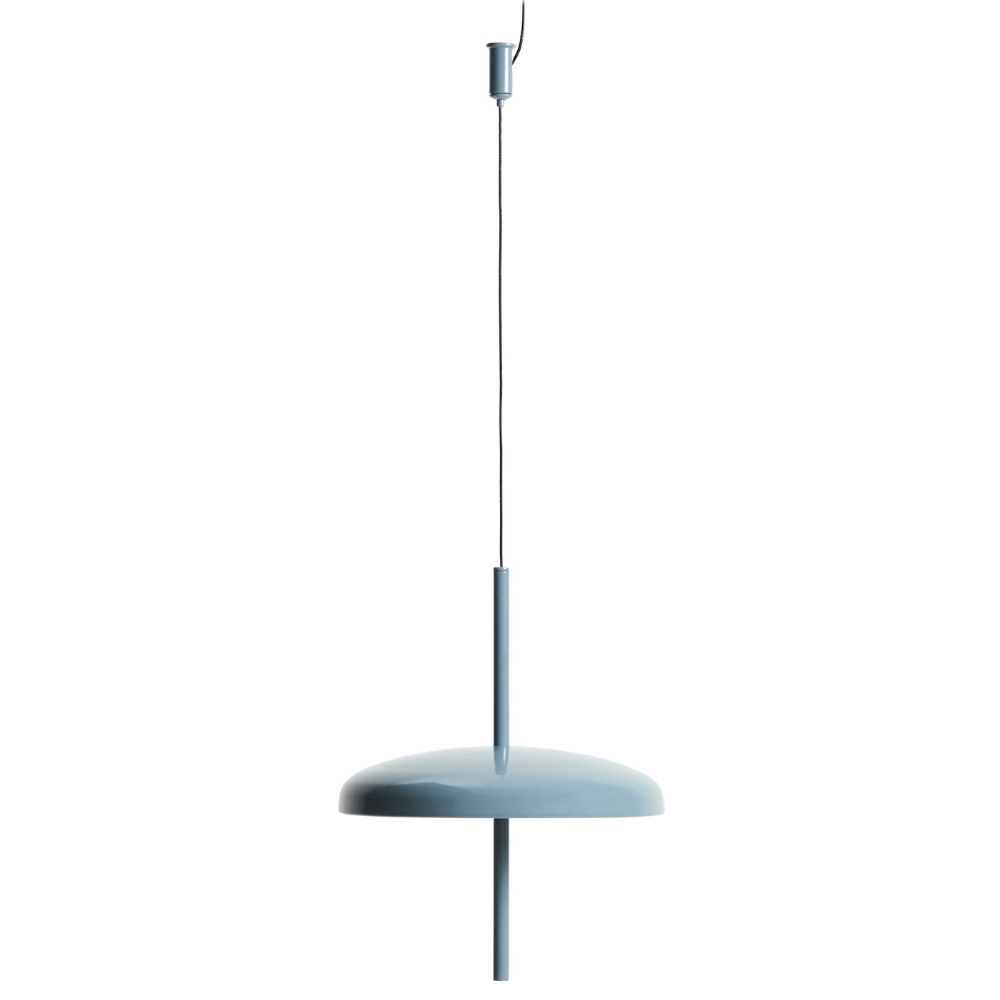 Kave Home Modré kovové nabíjecí závěsné LED světlo Porte Ø 16 cm