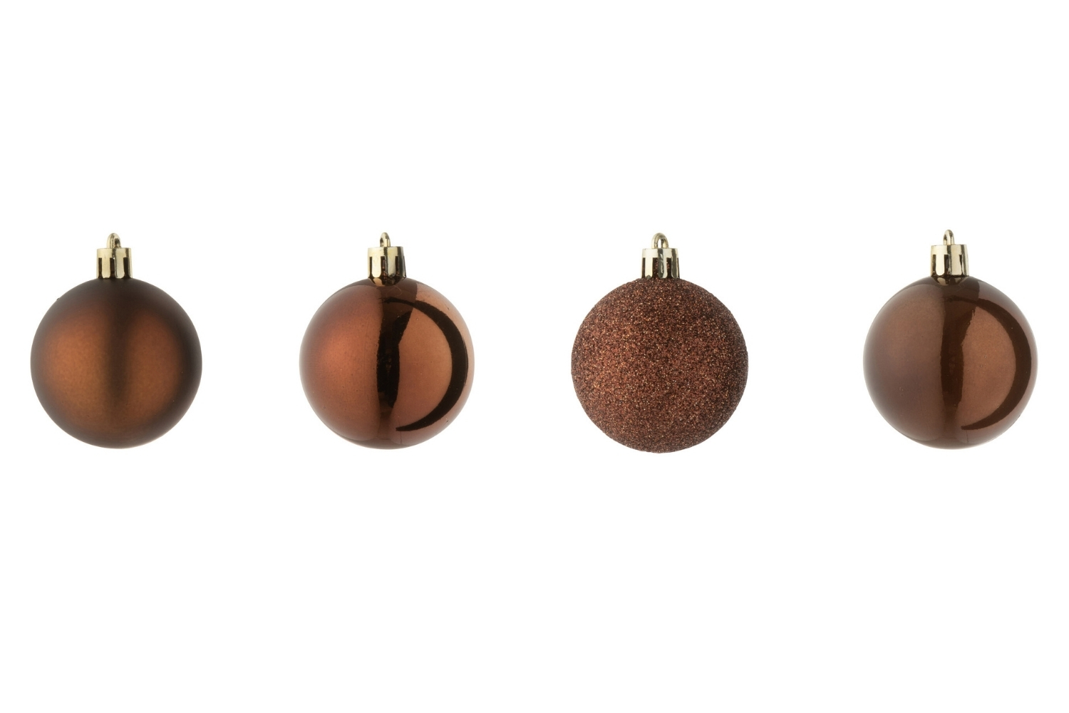 J-line Hnědé vánoční ozdoby Bauble