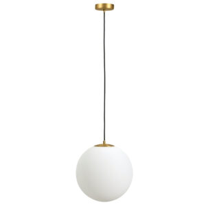 Kave Home Bílé skleněné závěsné světlo Brisia 30 cm