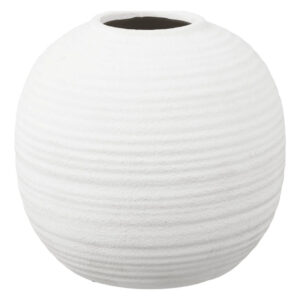 Nordic Living Bílá keramická váza Nunu 30 cm