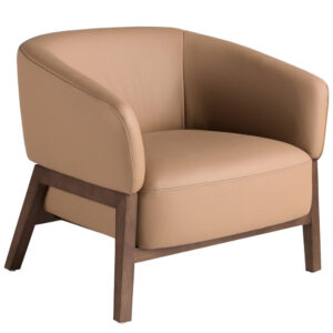 Angel Cerdá Hnědé kožené křeslo No. 5189