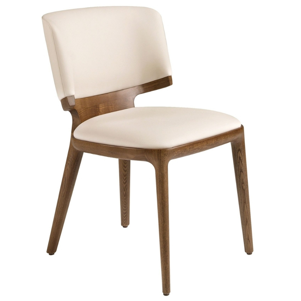 Angel Cerdá Krémová koženková jídelní židle No. 4206