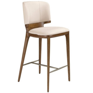 Angel Cerdá Krémová koženková barová židle No. 4208