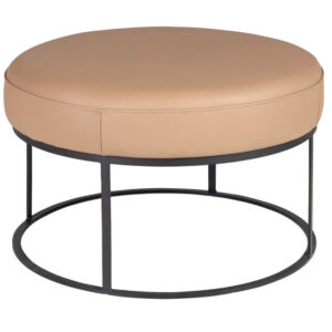 Angel Cerdá Hnědý kožený taburet No. 5190