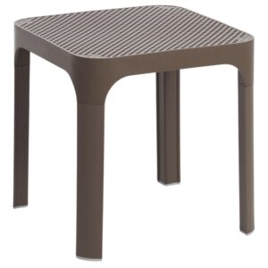 Nardi Hnědý plastový zahradní stolek Net 40 x 40 cm