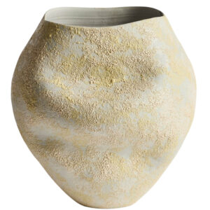 Kave Home Žlutá keramická váza Medira 36 cm