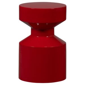 WOOOD Červený kovový odkládací stolek Ferry ø 30 cm