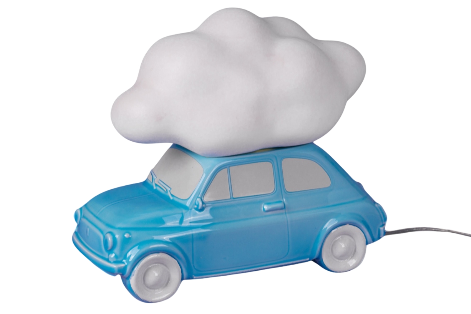 Seletti Modrá porcelánová stolní lampa Nuvola 29 cm